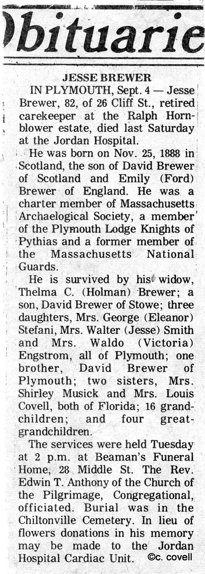 Jesse Brewer Orbituary